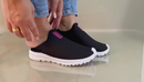 Tênis Meia Feminino Calce Fácil slip on Ortopédico Esportivo Leve e Confortável Casual Academia