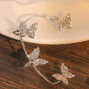 Brinco Borboletas gancho para orelha Strass ear cuff aesthetic fada fairy pressão brincos feminino