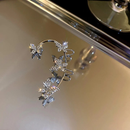 Brinco Borboletas gancho para orelha Strass ear cuff aesthetic fada fairy pressão brincos feminino