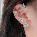 Brinco Borboletas gancho para orelha Strass ear cuff aesthetic fada fairy pressão brincos feminino