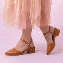 Sapato Feminino Scarpin Sapatilha Bico Fino Traseiro Aberta Salto Luxo Formal Gospel Evangelico