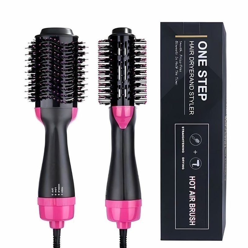 Escova 2 em 1 Alisadora e Secadora Com Cabo Giratorio Hair Styler 110v