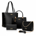 👜 Kit Bolsa Feminina 4 Peças Elegante Grande com Carteira – Lunae Care